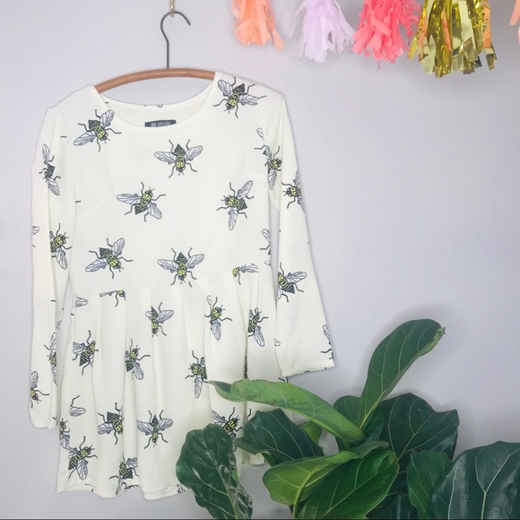 Mini Bumble Bee Skimmer Skater Dress - Picture 3 of 4